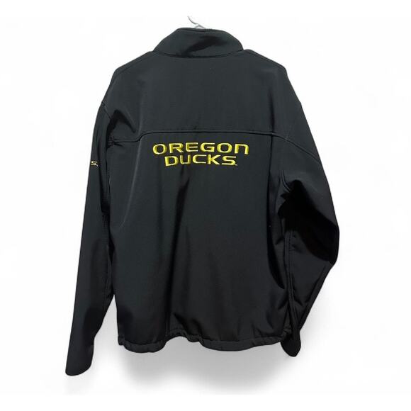 Oregon Ducks Embroidered Jacket Black & Yellow Men's Large By Granyte Zip Up - Picture 2 of 6